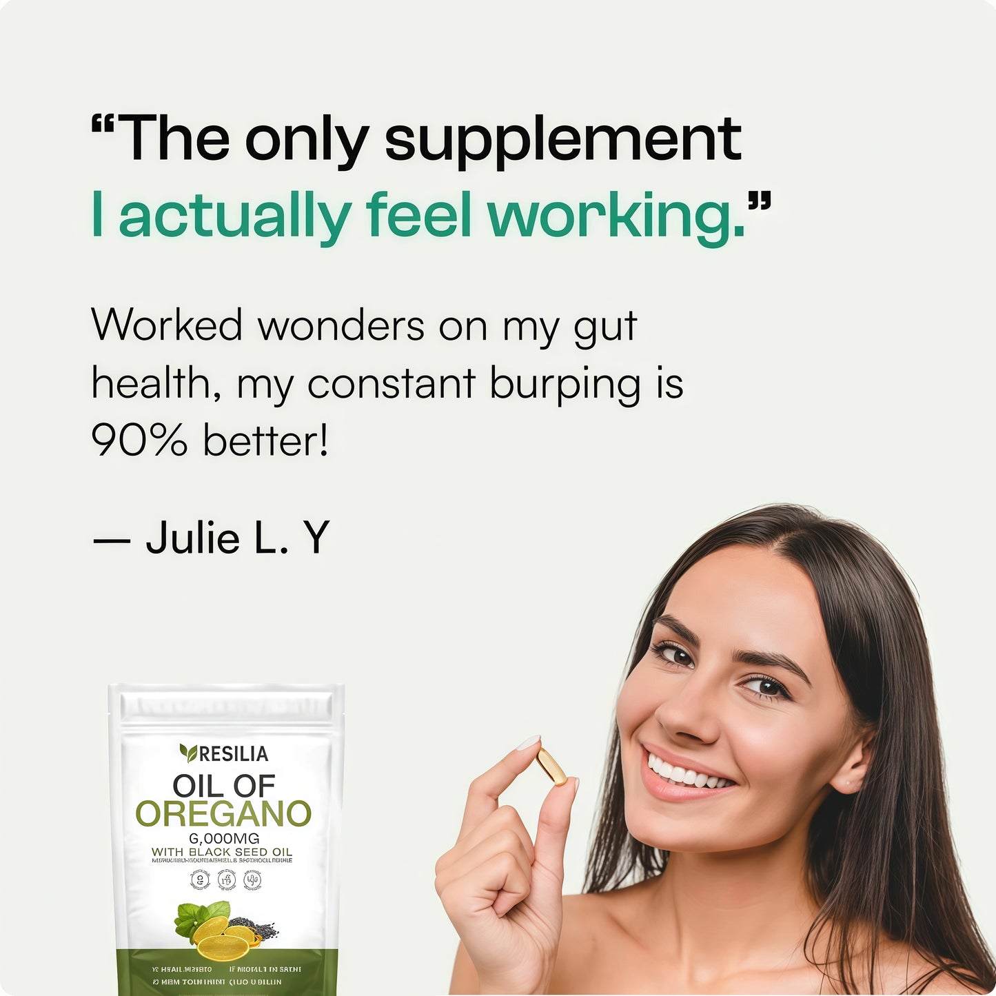 Resilia Oil Of Oregano Softgels with Black Seed Oil - 60 Softgels | Non-GMO, Gluten-Free and Soy-Free
